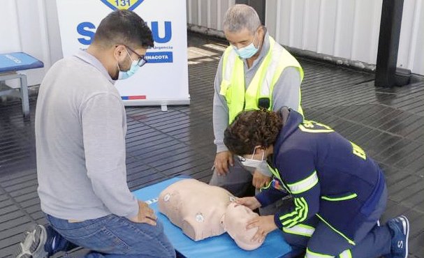 Personal de la base SAMU del Servicio de Salud Arica realizó capacitación en reanimación cardiopulmonar